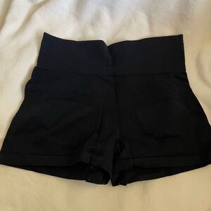 Black spandex shorts with booty shapewear